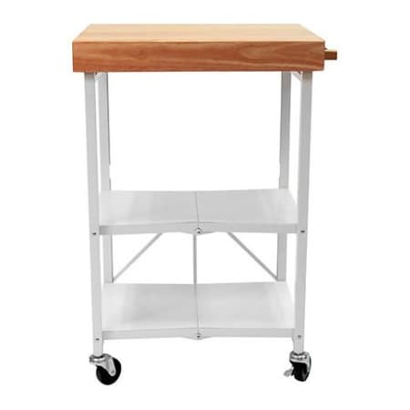 Origami Rack Origami RBT-04 2 Shelf Kitchen Cart 25-1/4"L x 19-3/4"W x 36-1/4"H White RBT-04